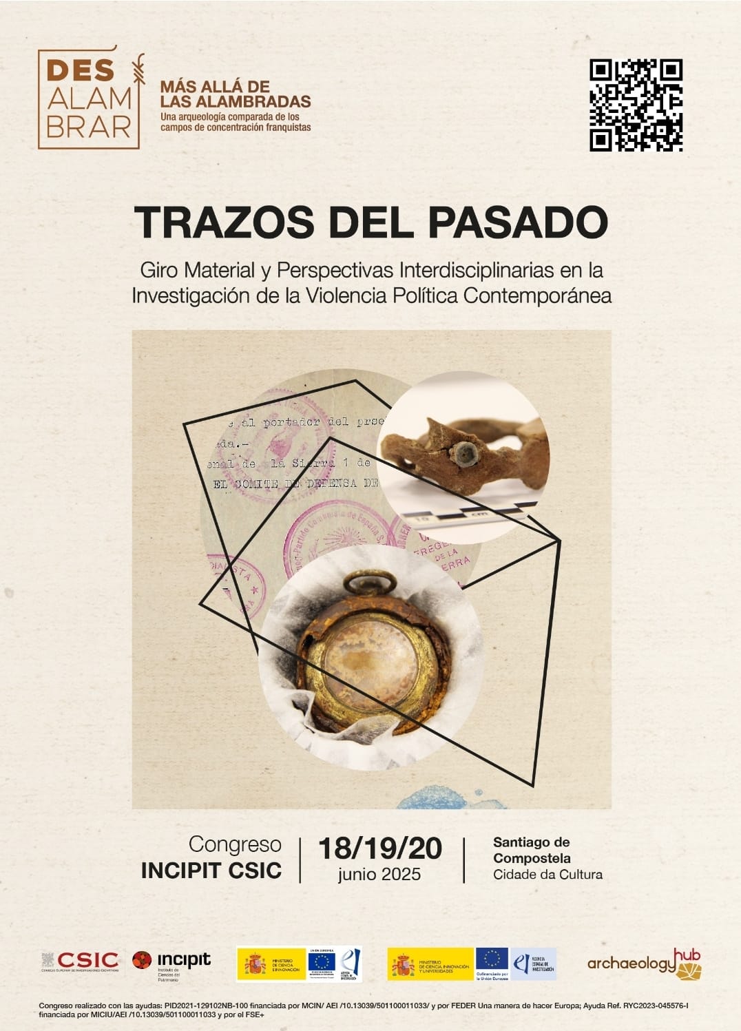 (DES)RACIALHIST participa en el congreso “Trazos del pasado” a través de la aportación de nuestra IP1, Carolina García Sanz. 18-20/06/2025