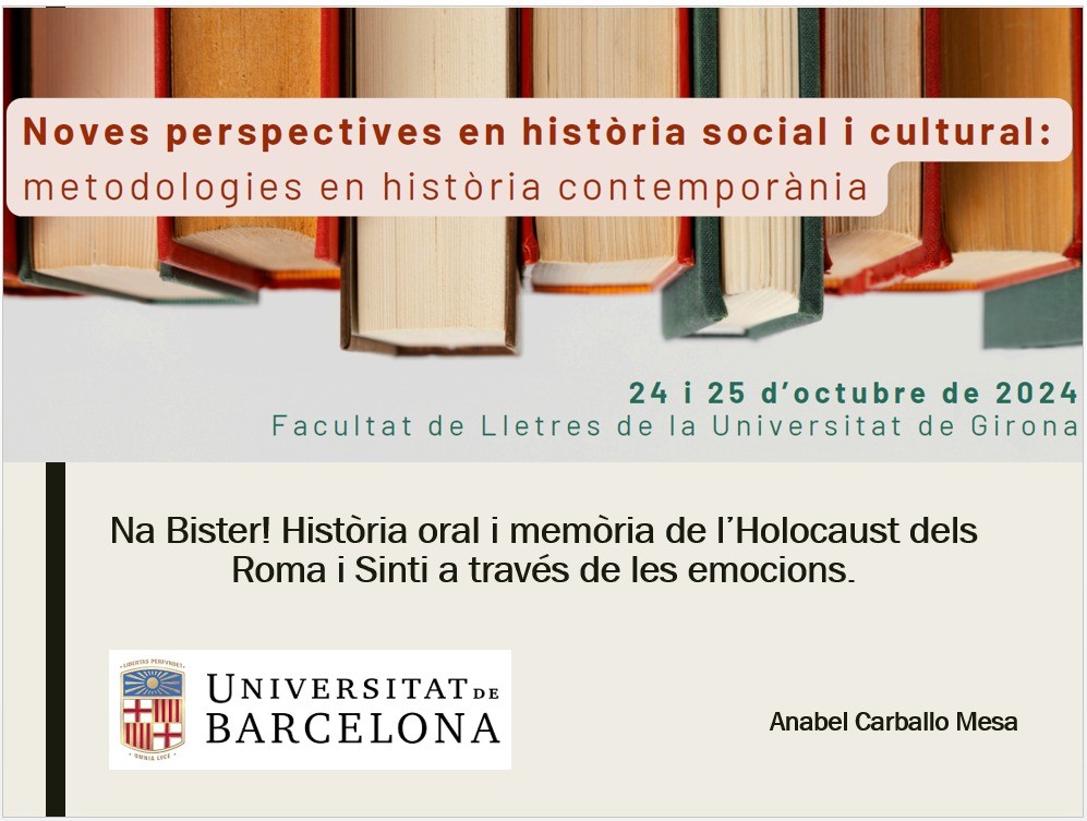 (DES)RACIALHIST participa en el Congreso “Noves perspectives en història social i cultural: metodologies en història contemporània” a través de la aportación de Annabel Carballo Mesa. 24/10/2024